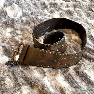 Hobo International Antique Brown Leather Belt Size Large
